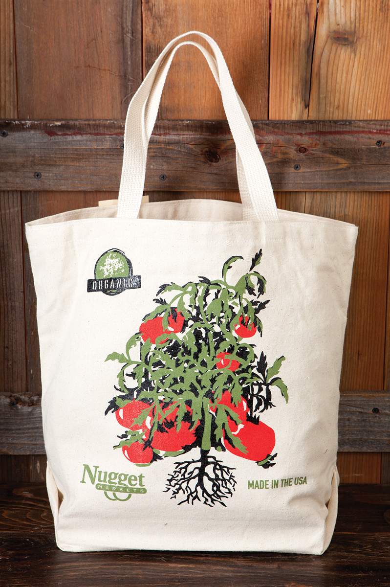 Nugget Markets reusable canvas grocery bags