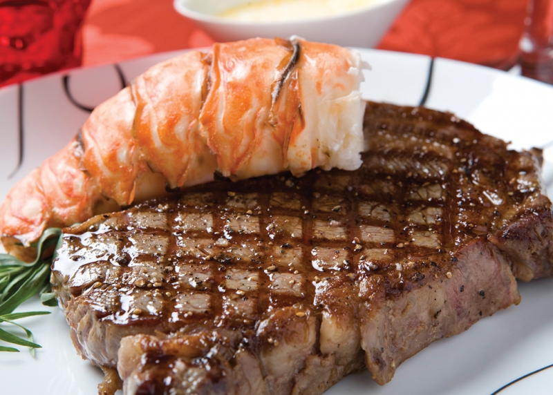 New York Strip Steaks & Wild Caught Lobster Tails