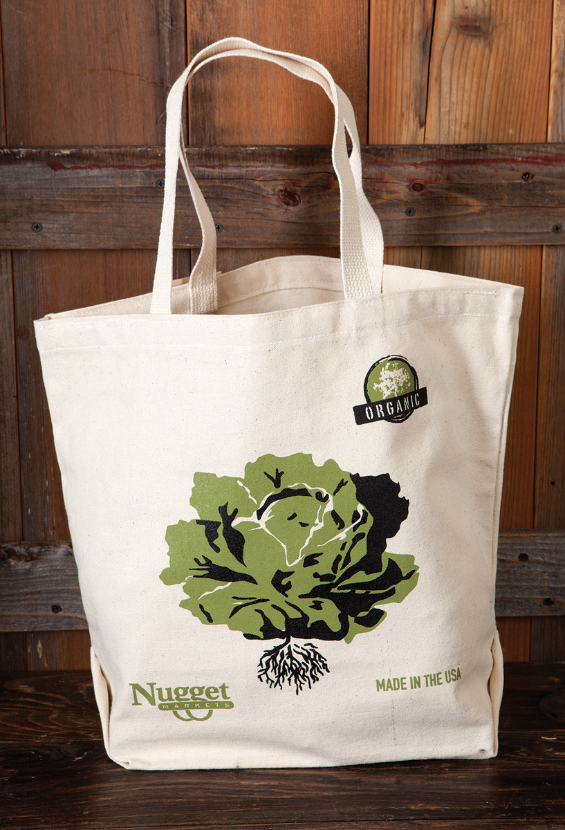 Nugget Markets reusable canvas grocery bags