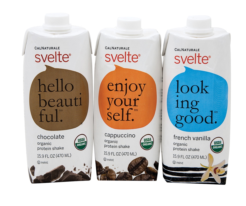 Svelte’s organic protein shakes