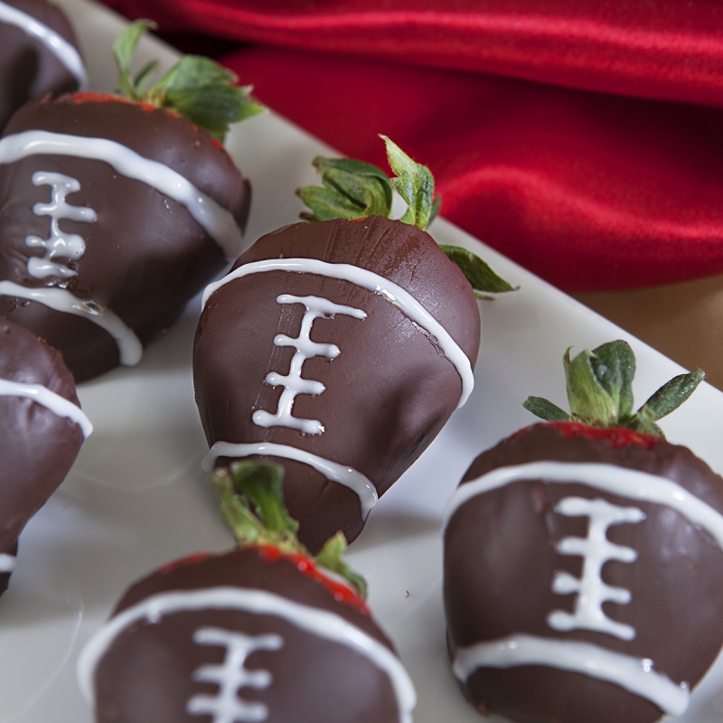 Chocolate Football Strawberries